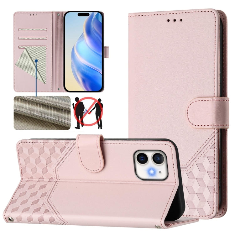 Honeycomb Embossing RFID Leather Phone Case, For iPhone 11 Pro Max, For iPhone 11, For iPhone 11 Pro, For iPhone X / XS, For iPhone XR