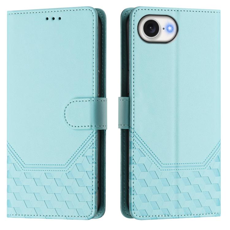 Honeycomb Embossing RFID Leather Phone Case, For iPhone 16e, For iPhone 16 Pro Max, For iPhone 16 Pro, For iPhone 16 Plus, For iPhone 16