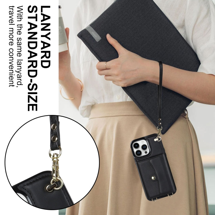 RFID Card Slot Phone Case with Long Lanyard, For iPhone 16 Pro Max, For iPhone 16 Pro, For iPhone 16 Plus, For iPhone 16