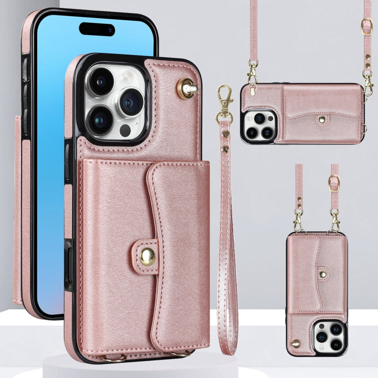 RFID Card Slot Phone Case with Long Lanyard, For iPhone 16 Pro Max, For iPhone 16 Pro, For iPhone 16 Plus, For iPhone 16