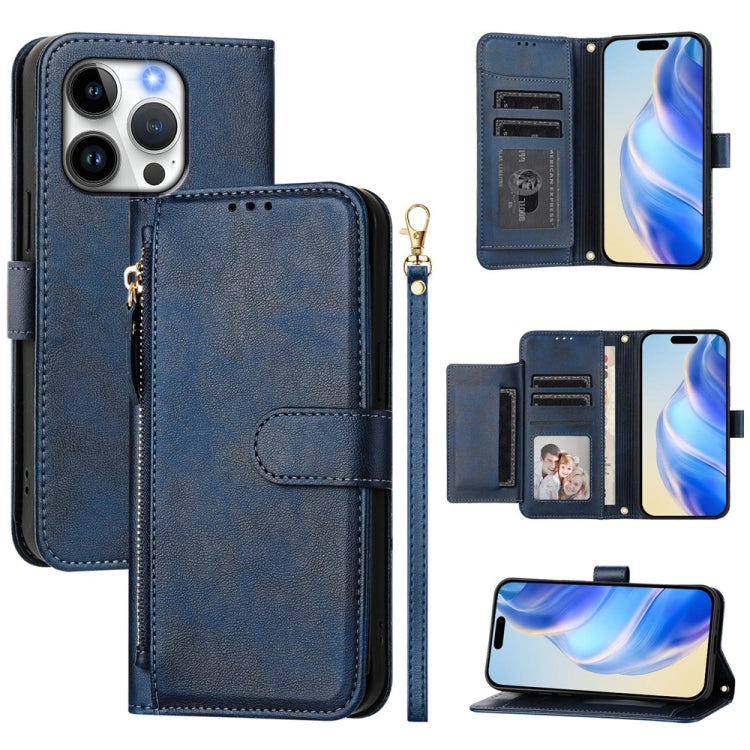 Multi-Card Slots Zipper Wallet Leather Phone Case, For iPhone 15 Pro Max, For iPhone 15 Pro, For iPhone 15 Plus, For iPhone 15, For iPhone 14 Plus