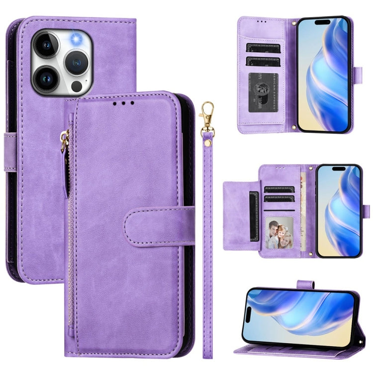 Multi-Card Slots Zipper Wallet Leather Phone Case, For iPhone 15 Pro Max, For iPhone 15 Pro, For iPhone 15 Plus, For iPhone 15, For iPhone 14 Plus