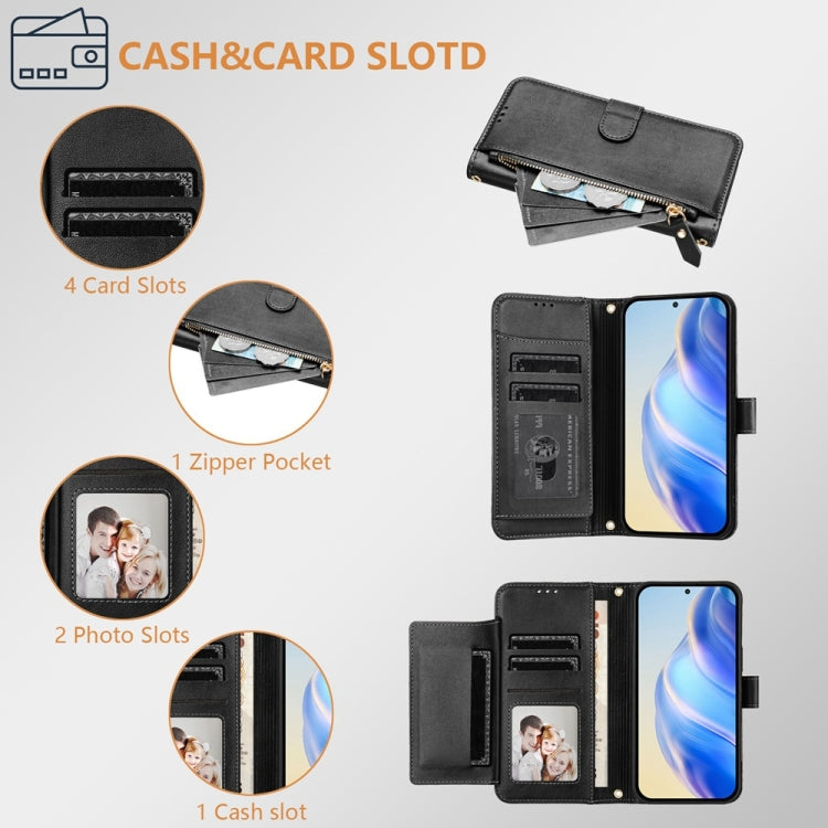 Multi-Card Slots Zipper Wallet Leather Phone Case, For iPhone 13 Pro, For iPhone 13 mini, For iPhone 12 / 12 Pro, For iPhone 12 Pro Max, For iPhone 12 mini