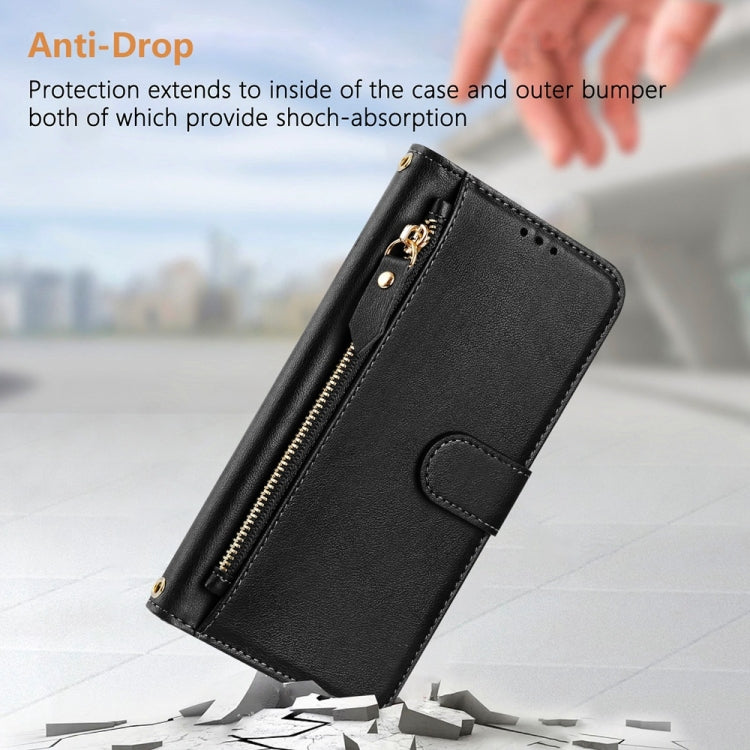 Multi-Card Slots Zipper Wallet Leather Phone Case, For iPhone 13 Pro, For iPhone 13 mini, For iPhone 12 / 12 Pro, For iPhone 12 Pro Max, For iPhone 12 mini