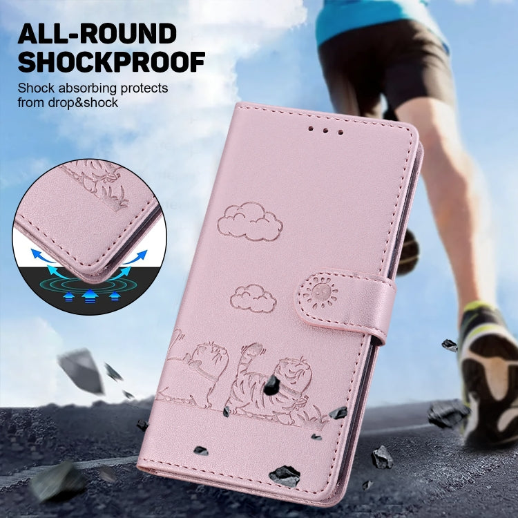 Cute Cats RFID Leather Phone Case, For iPhone 15 Pro Max, For iPhone 15 Pro, For iPhone 15 Plus, For iPhone 15, For iPhone 14 Plus