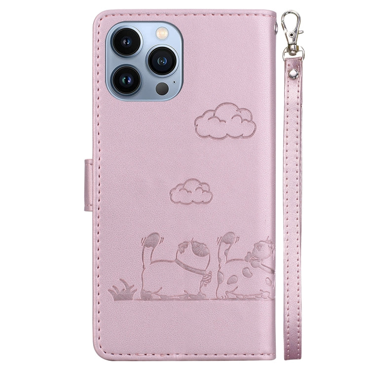 Cute Cats RFID Leather Phone Case, For iPhone 13 Pro, For iPhone 13, For iPhone 12 / 12 Pro, For iPhone 12 Pro Max, For iPhone 11