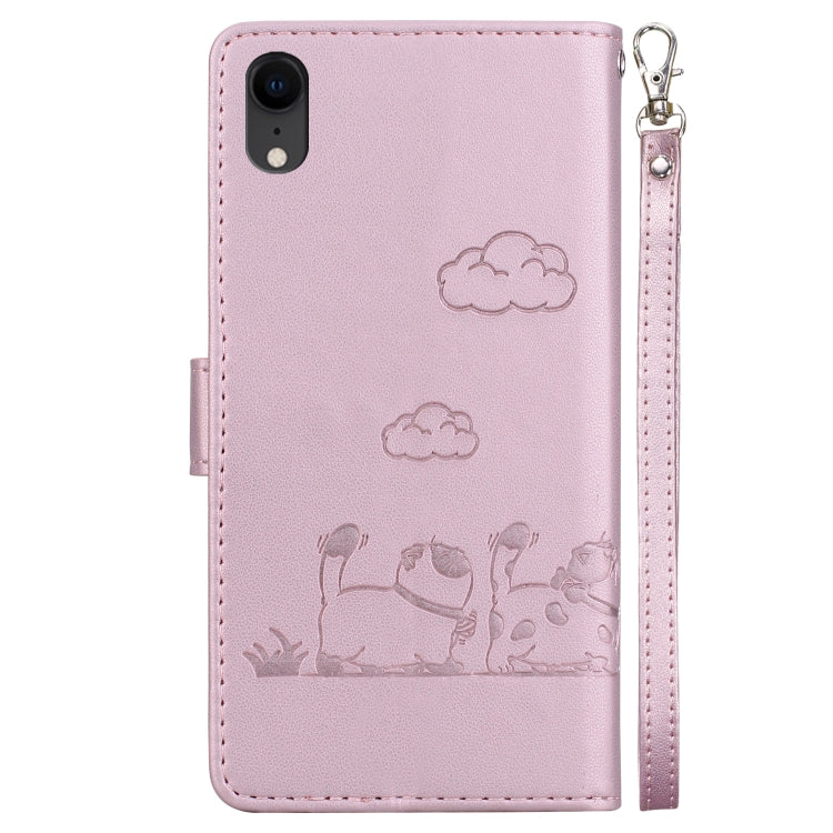 Cute Cats RFID Leather Phone Case, For iPhone XR, For iPhone 7 Plus / 8 Plus