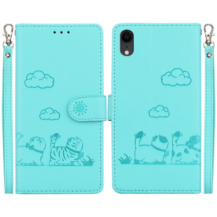 Cute Cats RFID Leather Phone Case, For iPhone XR, For iPhone 7 Plus / 8 Plus