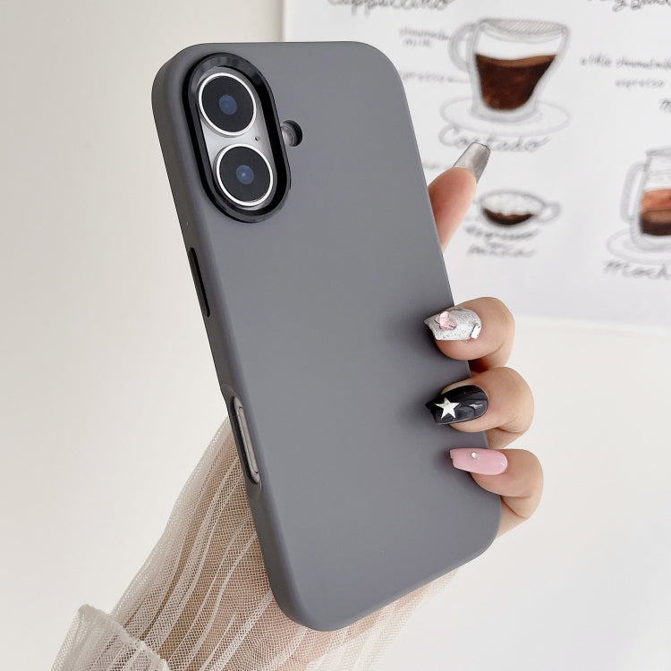 Metal Liquid Silicone Skin Feel Phone Case, For iPhone 16 Pro Max, For iPhone 16 Pro, For iPhone 16, For iPhone 15 Pro Max