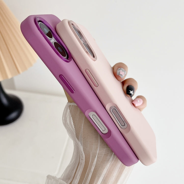 Metal Liquid Silicone Skin Feel Phone Case, For iPhone 15 Pro, For iPhone 15, For iPhone 14, For iPhone 14 Pro