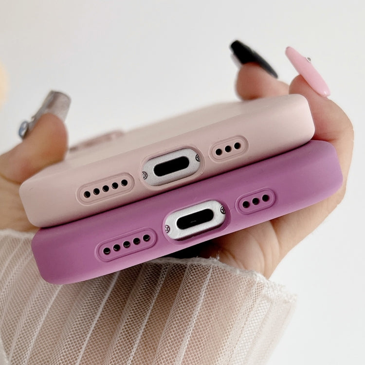 Metal Liquid Silicone Skin Feel Phone Case, For iPhone 15 Pro, For iPhone 15, For iPhone 14, For iPhone 14 Pro