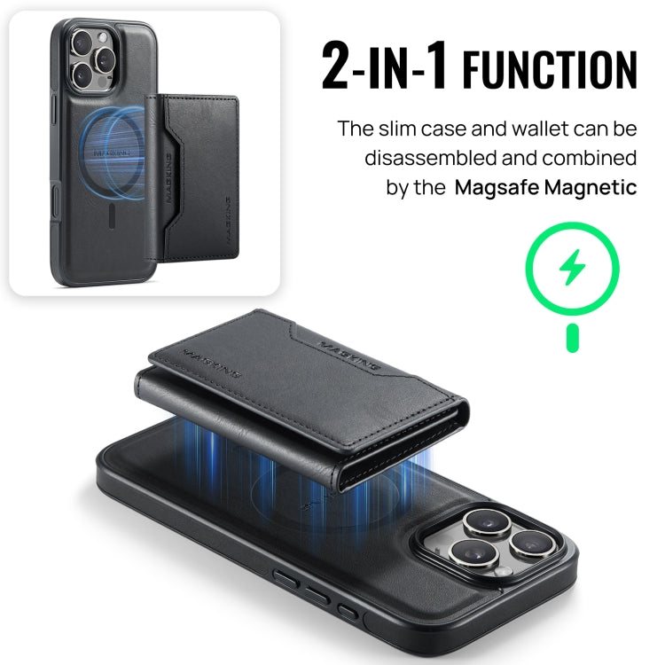 DG.MING MAGKING-K2 Series MagSafe RFID Card Bag Detachable Phone Case, For iPhone 16 Pro Max, For iPhone 16 Pro, For iPhone 16 Plus, For iPhone 16, For iPhone 15 Pro Max, For iPhone 14 Plus