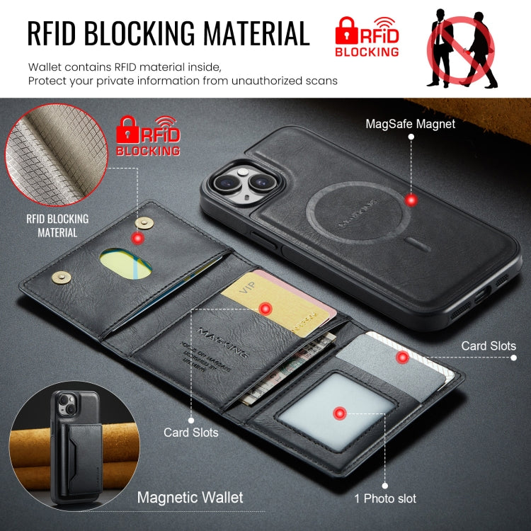 DG.MING MAGKING-K2 Series MagSafe RFID Card Bag Detachable Phone Case, For iPhone 14, For iPhone 14 Pro, For iPhone 14 Pro Max, For iPhone 13 Pro Max, For iPhone 13 Pro, For iPhone 13