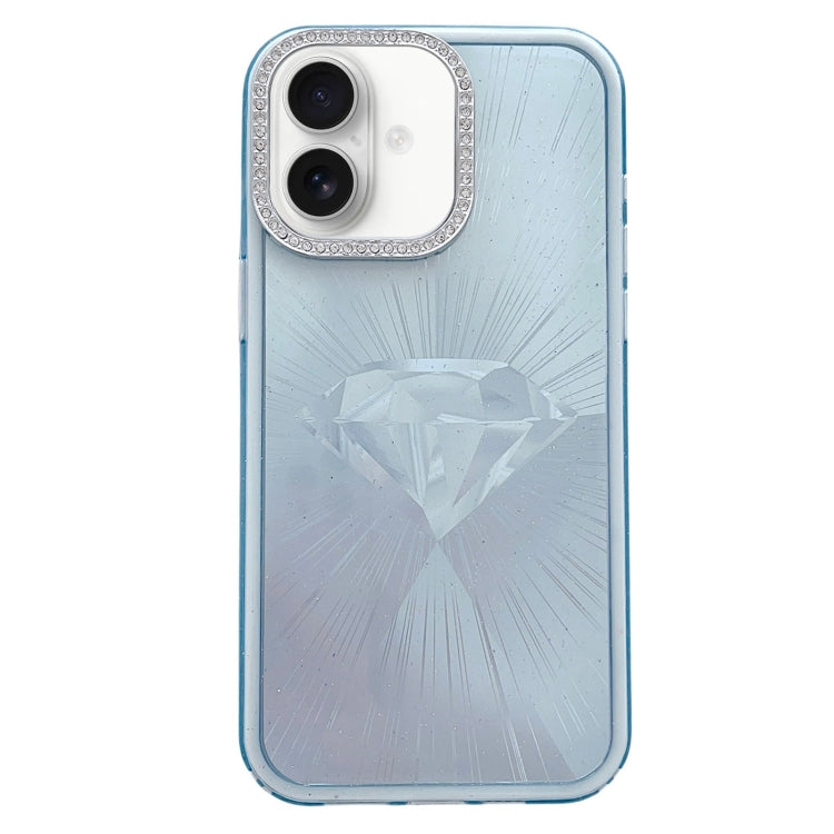 Diamond Texture TPU Hybrid PC IMD Phone Case, For iPhone 16 Pro Max, For iPhone 16 Pro, For iPhone 16 Plus, For iPhone 16, For iPhone 15 Pro Max, For iPhone 15 Pro