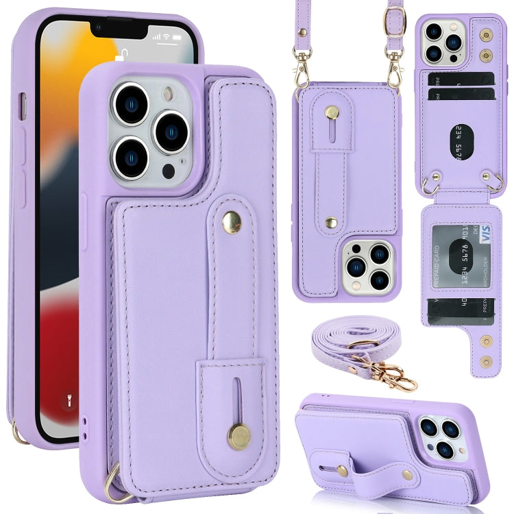 Wristband Vertical Flip Wallet Back Cover Phone Case with Long Lanyard, For iPhone 16 Pro Max, For iPhone 16 Pro, For iPhone 16 Plus, For iPhone 16, For iPhone 15 Pro Max