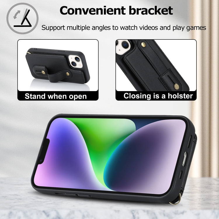 Wristband Vertical Flip Wallet Back Cover Phone Case with Long Lanyard, For iPhone 15, For iPhone SE 2022 / 2020 / 8, For iPhone XS Max, For iPhone 8 Plus / 7 Plus