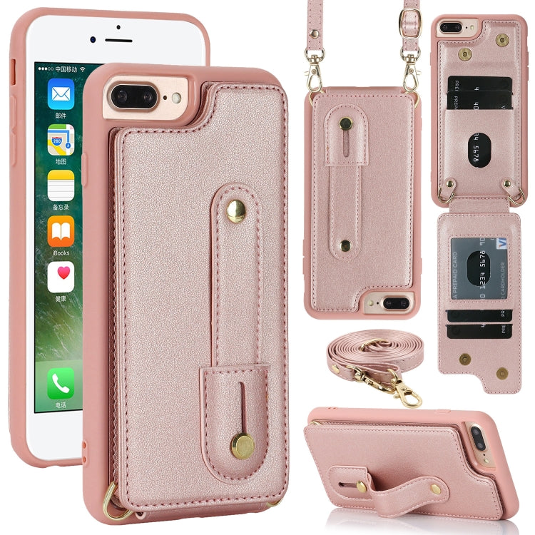 Wristband Vertical Flip Wallet Back Cover Phone Case with Long Lanyard, For iPhone 15, For iPhone SE 2022 / 2020 / 8, For iPhone XS Max, For iPhone 8 Plus / 7 Plus