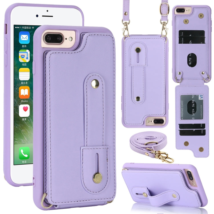 Wristband Vertical Flip Wallet Back Cover Phone Case with Long Lanyard, For iPhone 15, For iPhone SE 2022 / 2020 / 8, For iPhone XS Max, For iPhone 8 Plus / 7 Plus