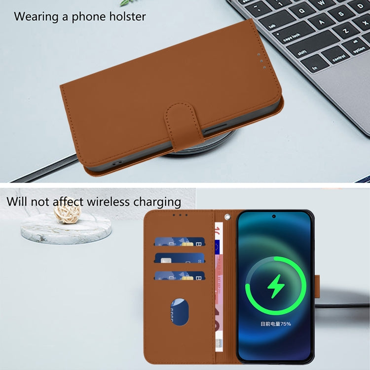 Skin Feel Solid Color Leather Phone Case with Lanyard, For iPhone 11