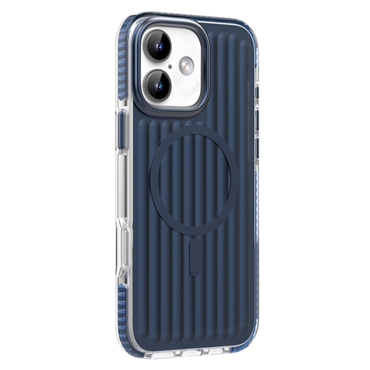 Mutural Corrugated Texture Magsafe Magnetic Shockproof Phone Case, For iPhone 16 Pro Max, For iPhone 16 Pro, For iPhone 16