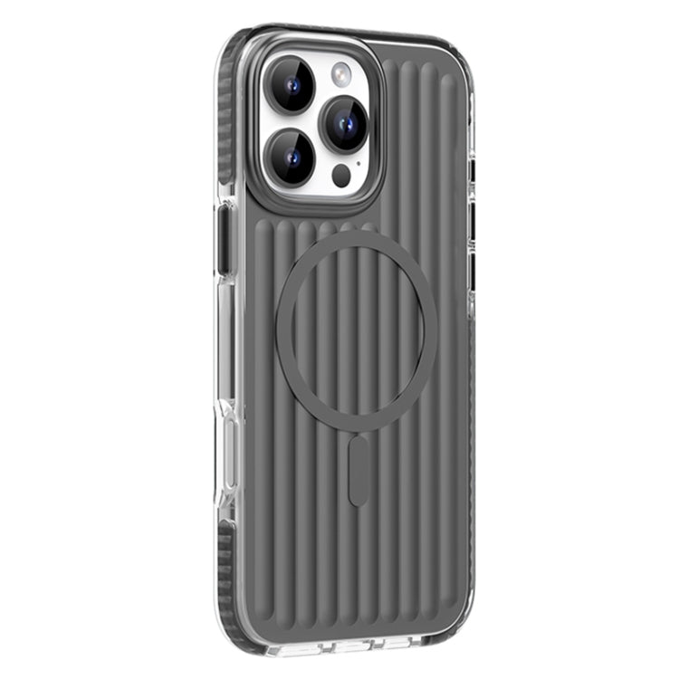 Mutural Corrugated Texture Magsafe Magnetic Shockproof Phone Case, For iPhone 16 Pro Max, For iPhone 16 Pro, For iPhone 16