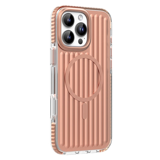 Mutural Corrugated Texture Magsafe Magnetic Shockproof Phone Case, For iPhone 16 Pro Max, For iPhone 16 Pro, For iPhone 16