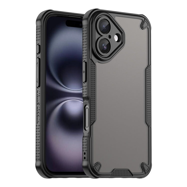 Armor Glaze PC Hybrid TPU Phone Case, For iPhone 16 Pro Max, For iPhone 16 Pro, For iPhone 16 Plus, For iPhone 16, iPhone 16e, For iPhone 15 Pro Max