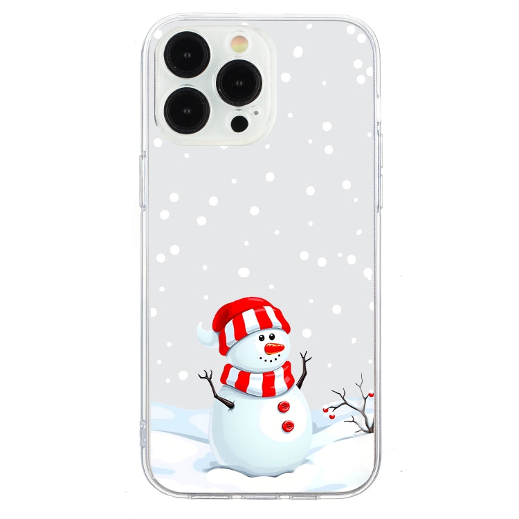 Christmas Painted Pattern TPU Transparent Phone Case, For iPhone 16 Pro Max, For iPhone 16 Pro, For iPhone 16 Plus, For iPhone 16