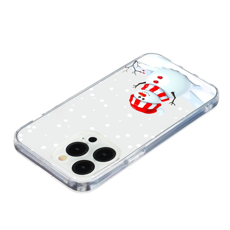 Christmas Painted Pattern TPU Transparent Phone Case, For iPhone 16 Pro Max, For iPhone 16 Pro, For iPhone 16 Plus, For iPhone 16