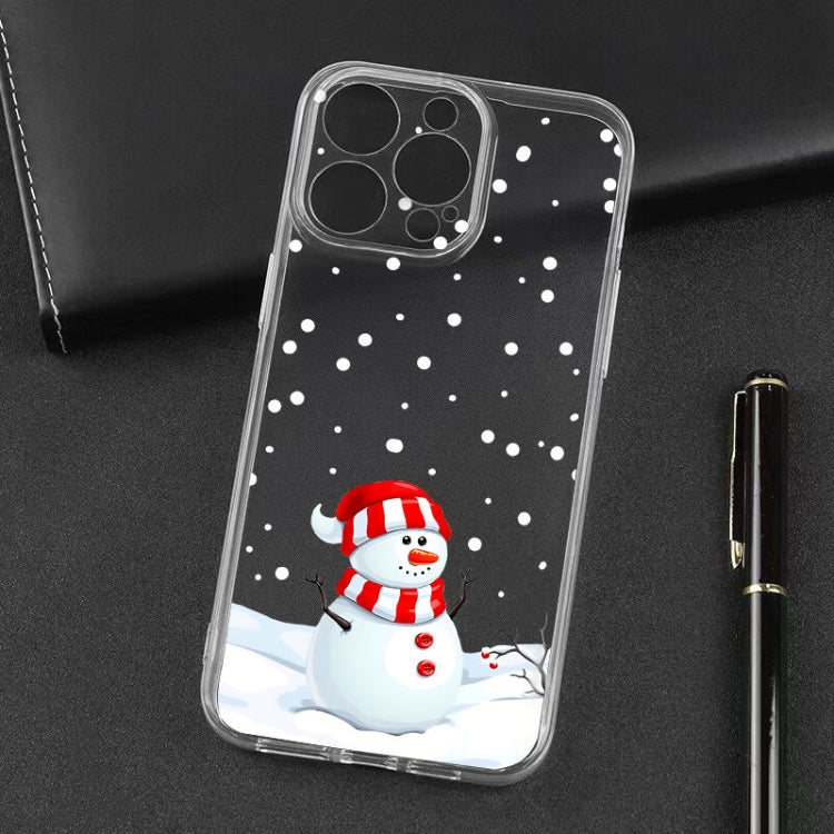 Christmas Painted Pattern TPU Transparent Phone Case, For iPhone 16 Pro Max, For iPhone 16 Pro, For iPhone 16 Plus, For iPhone 16