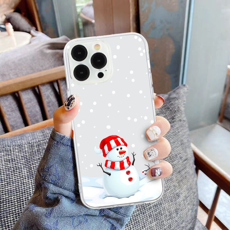 Christmas Painted Pattern TPU Transparent Phone Case, For iPhone 16 Pro Max, For iPhone 16 Pro, For iPhone 16 Plus, For iPhone 16