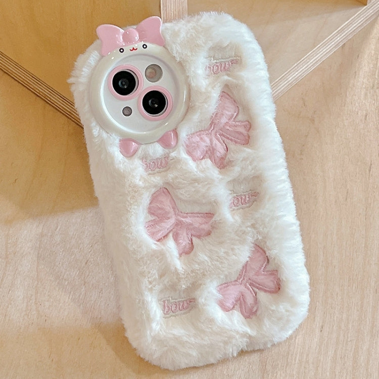 Plush Embroidery Full Coverage Phone Case, For iPhone 15 Pro, For iPhone 15 Plus, For iPhone 15, For iPhone 14 Plus, For iPhone 14