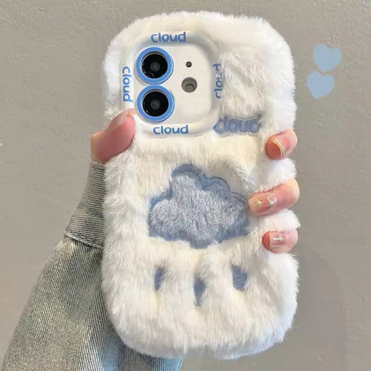 Plush Embroidery Full Coverage Phone Case, For iPhone 12, For iPhone 12 Pro Max, For iPhone 12 Pro, For iPhone 11