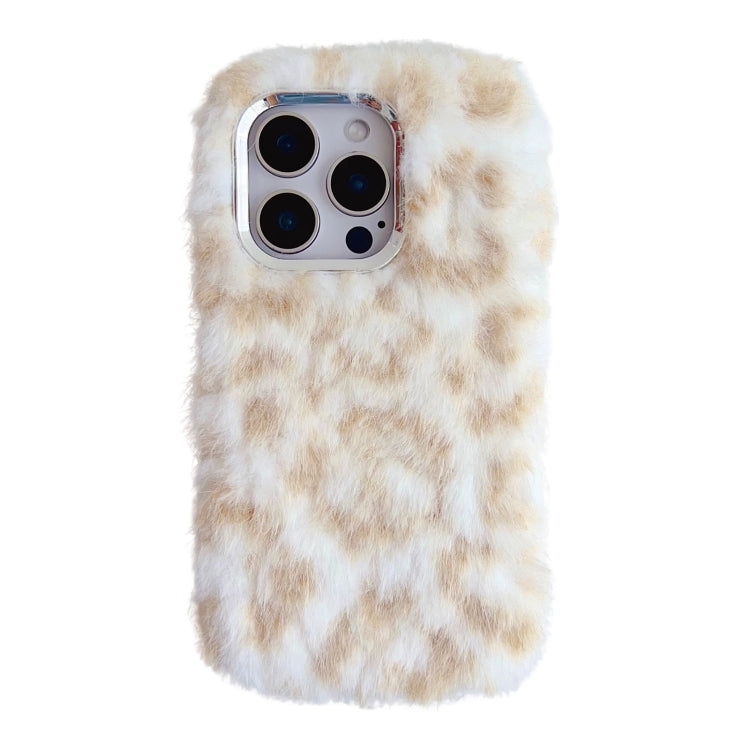 Leopard Print Plush TPU Phone Case, For iPhone 16 Pro Max, For iPhone 16 Pro, For iPhone 16 Plus, For iPhone 16, For iPhone 15 Pro Max, For iPhone 15 Pro, For iPhone 15 Plus, For iPhone 15