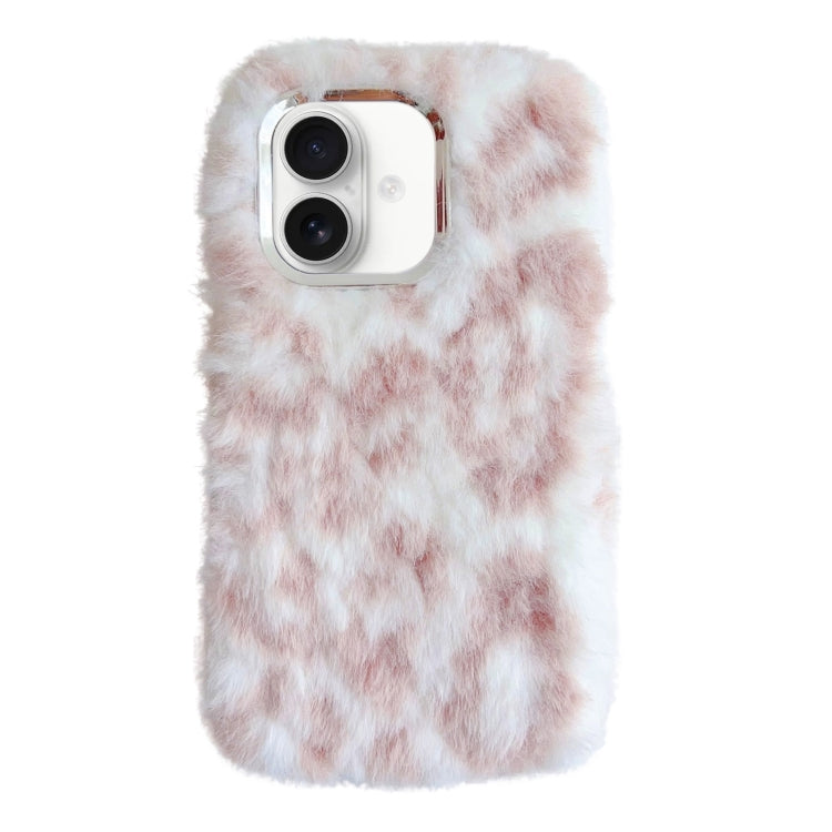 Leopard Print Plush TPU Phone Case, For iPhone 16 Pro Max, For iPhone 16 Pro, For iPhone 16 Plus, For iPhone 16, For iPhone 15 Pro Max, For iPhone 15 Pro, For iPhone 15 Plus, For iPhone 15