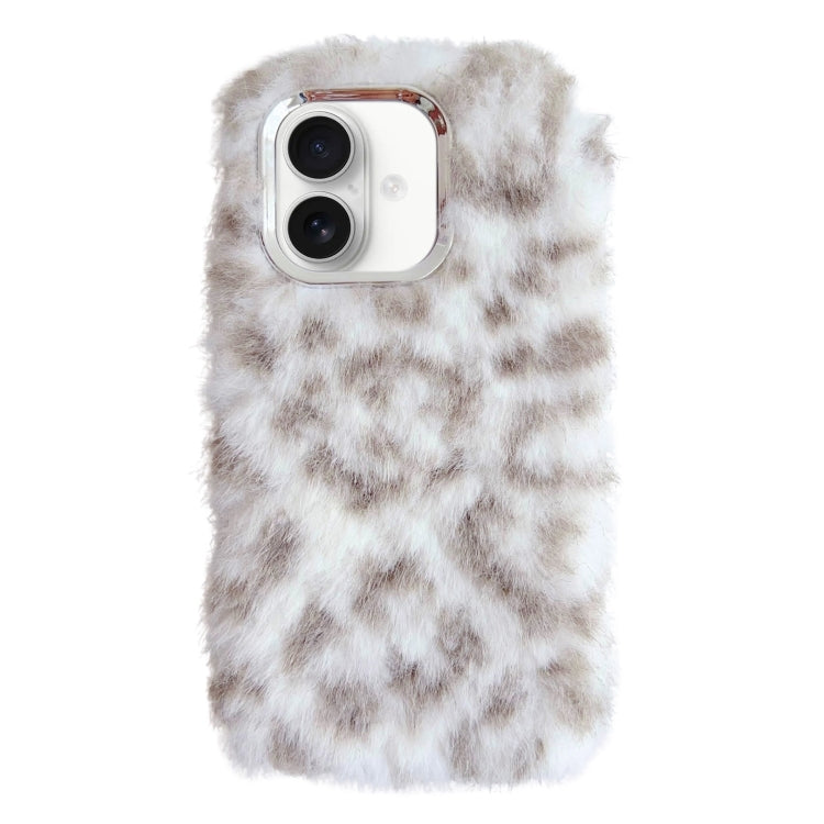 Leopard Print Plush TPU Phone Case, For iPhone 16 Pro Max, For iPhone 16 Pro, For iPhone 16 Plus, For iPhone 16, For iPhone 15 Pro Max, For iPhone 15 Pro, For iPhone 15 Plus, For iPhone 15