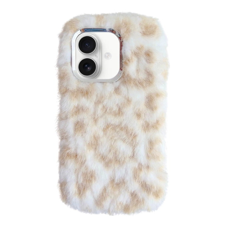 Leopard Print Plush TPU Phone Case, For iPhone 16 Pro Max, For iPhone 16 Pro, For iPhone 16 Plus, For iPhone 16, For iPhone 15 Pro Max, For iPhone 15 Pro, For iPhone 15 Plus, For iPhone 15