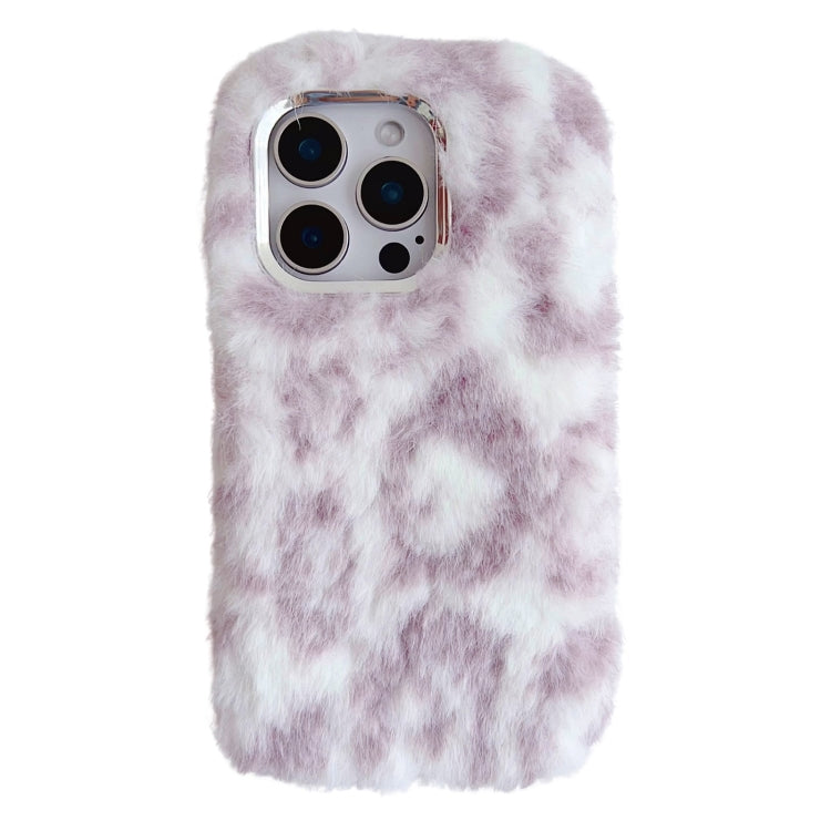 Leopard Print Plush TPU Phone Case, For iPhone 16 Pro Max, For iPhone 16 Pro, For iPhone 16 Plus, For iPhone 16, For iPhone 15 Pro Max, For iPhone 15 Pro, For iPhone 15 Plus, For iPhone 15