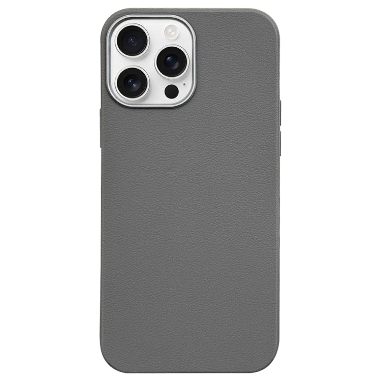 Litchi Pattern Silver Edge Camera Frame Material Phone Case, For iPhone 16 Pro Max, For iPhone 16 Pro, For iPhone 16 Plus, For iPhone 16, For iPhone 15 Pro Max, For iPhone 15 Pro