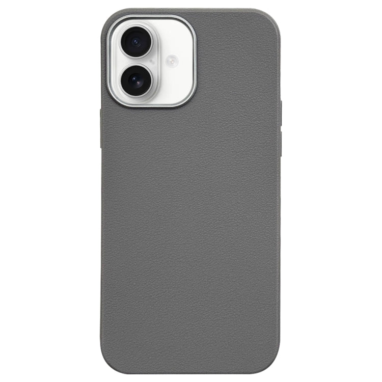 Litchi Pattern Silver Edge Camera Frame Material Phone Case, For iPhone 16 Pro Max, For iPhone 16 Pro, For iPhone 16 Plus, For iPhone 16, For iPhone 15 Pro Max, For iPhone 15 Pro