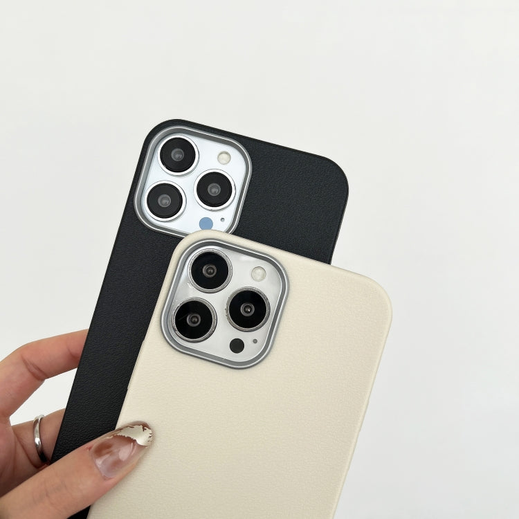 Litchi Pattern Silver Edge Camera Frame Material Phone Case, For iPhone 12 Pro, For iPhone 11 Pro Max, For iPhone 11, For iPhone 11 Pro, For iPhone XS / X, For iPhone XR