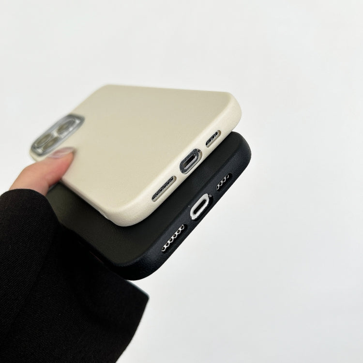 Litchi Pattern Silver Edge Camera Frame Material Phone Case, For iPhone XS Max, For iPhone 8 Plus / 7 Plus