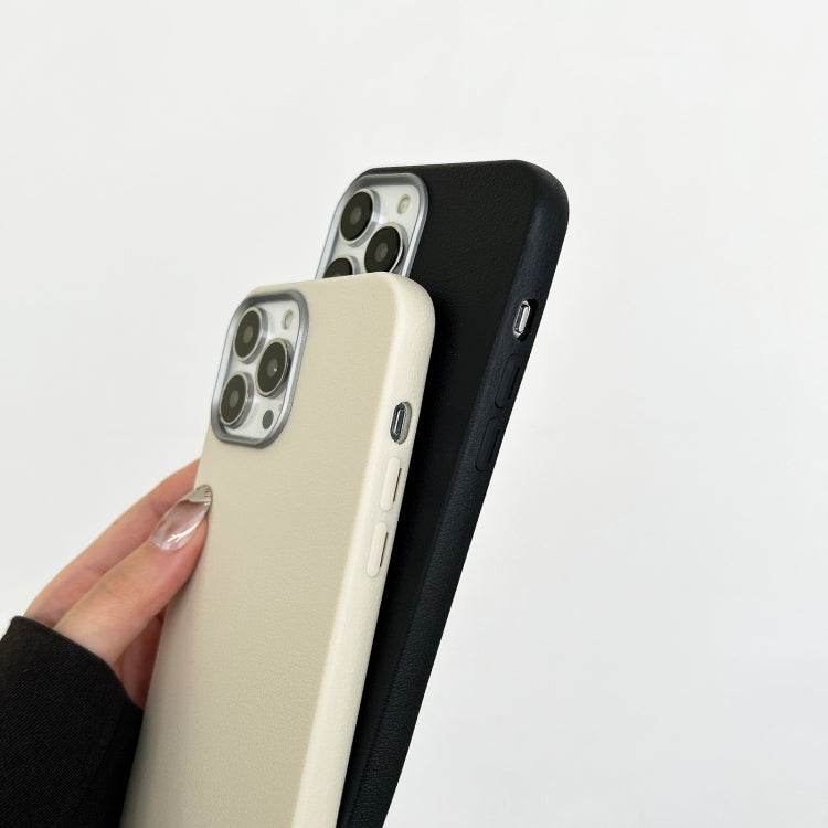 Litchi Pattern Silver Edge Camera Frame Material Phone Case, For iPhone XS Max, For iPhone 8 Plus / 7 Plus