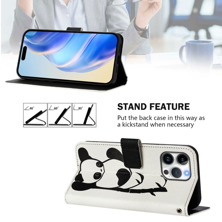 Art Colored Drawing Pattern Leather Phone Case, For iPhone 16 Pro Max