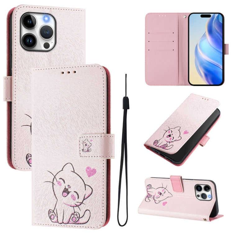 Art Colored Drawing Pattern Leather Phone Case, For iPhone 16 Pro Max