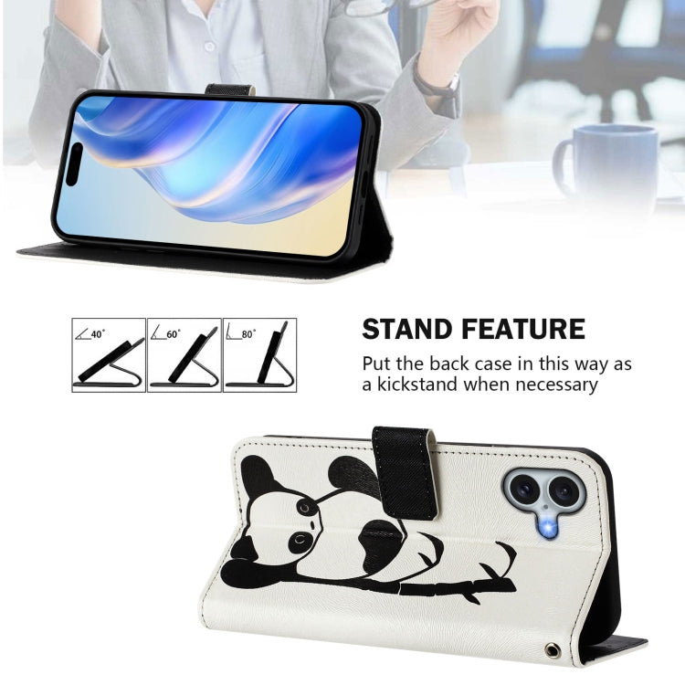 Art Colored Drawing Pattern Leather Phone Case, For iPhone 16 Plus