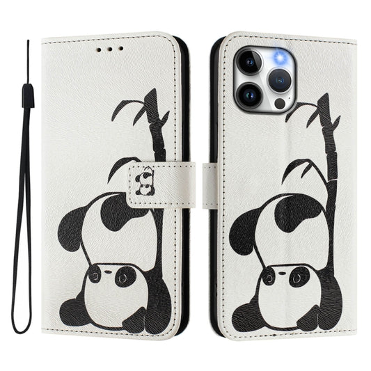 Art Colored Drawing Pattern Leather Phone Case, For iPhone 13 Pro