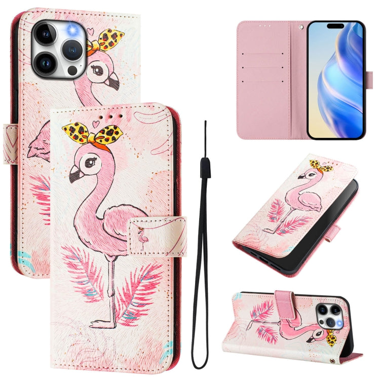 Art Colored Drawing Pattern Leather Phone Case, For iPhone 13 Pro Max