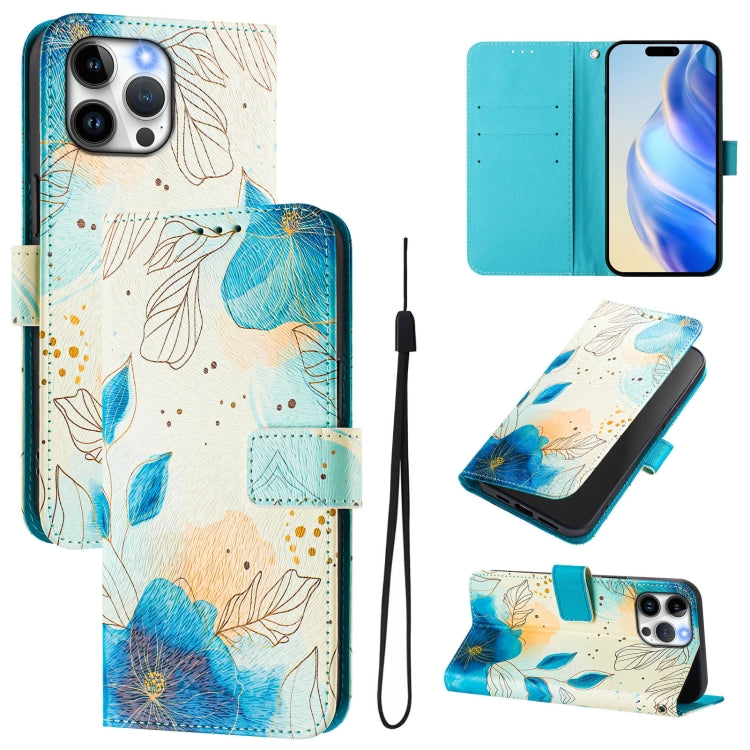 Art Colored Drawing Pattern Leather Phone Case, For iPhone 13 Pro Max