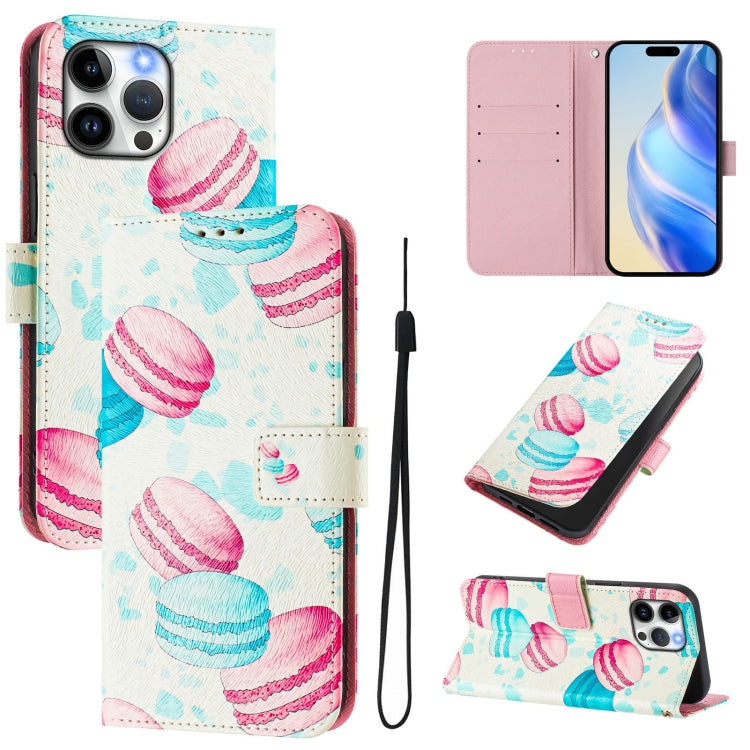 Art Colored Drawing Pattern Leather Phone Case, For iPhone 13 Pro Max